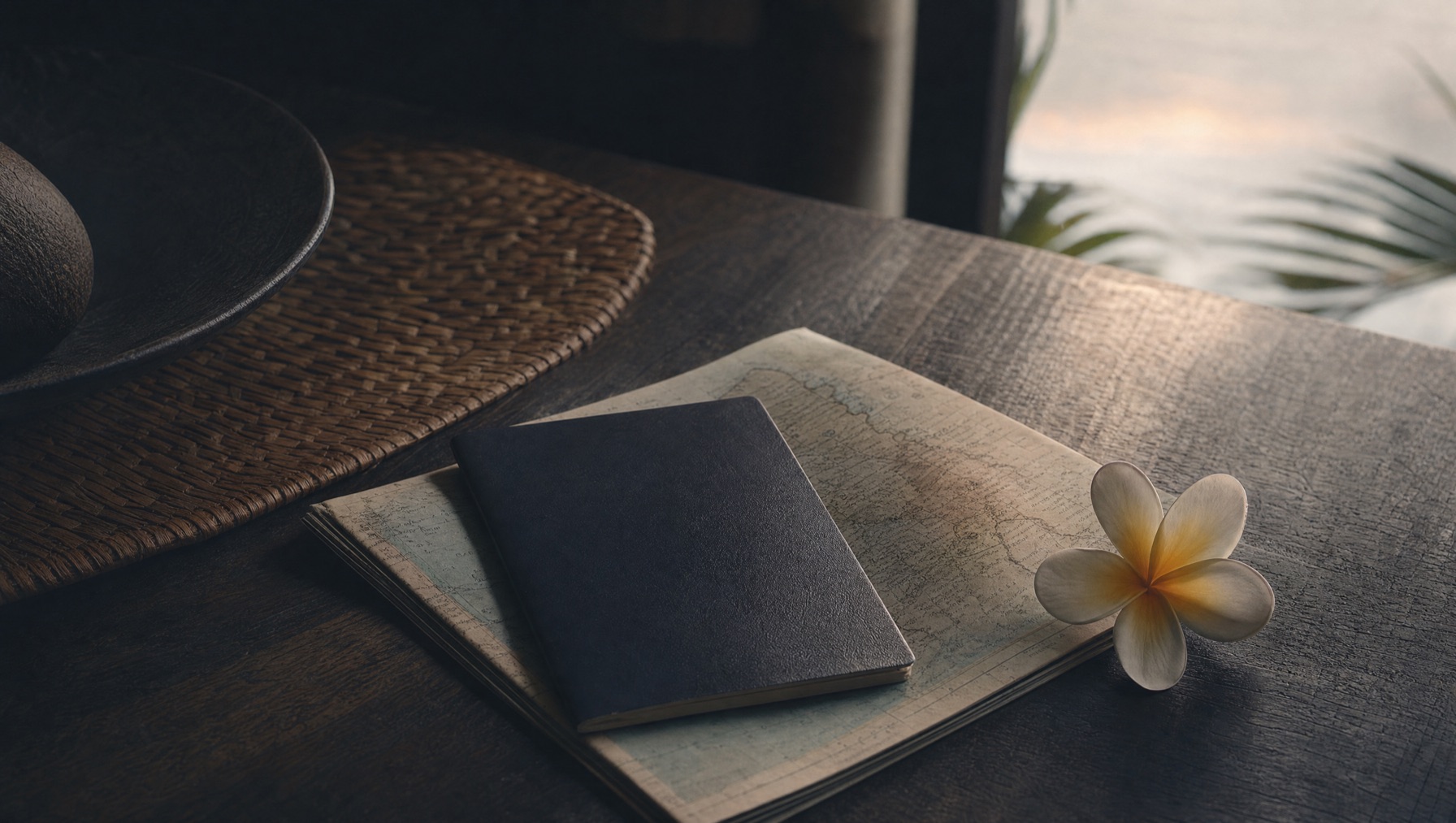 Passport and Indonesian arrival documents for a Bali visa